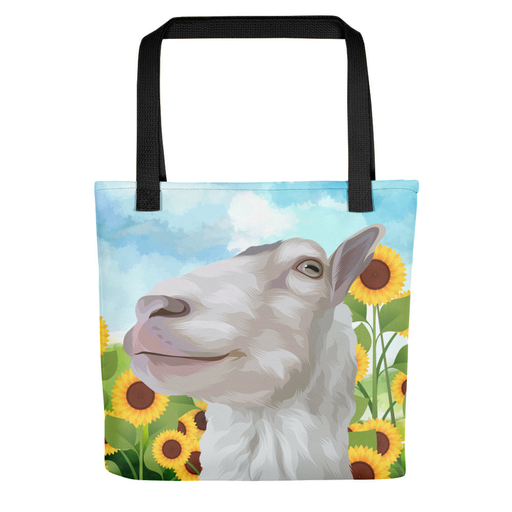 Custom Pet Art Tote Bag with Scenery Background