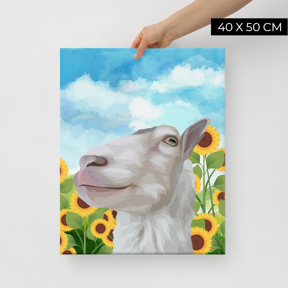 Custom Pet Art Canvas with Scenery Background