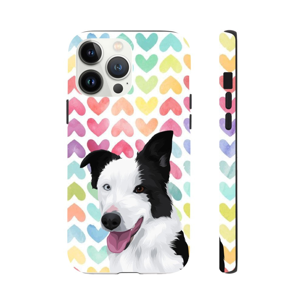 Custom Pet Art Tough Case with Pattern Background