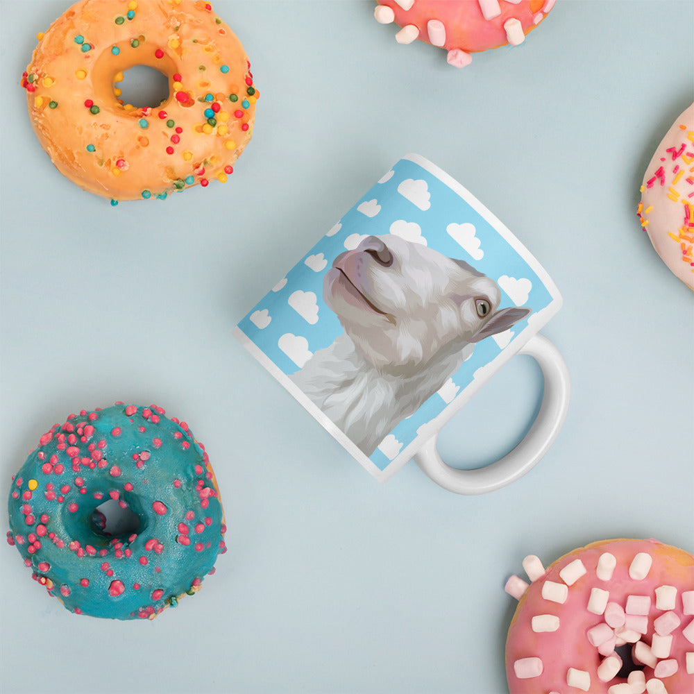 Custom Pet Art Mug with Pattern Background