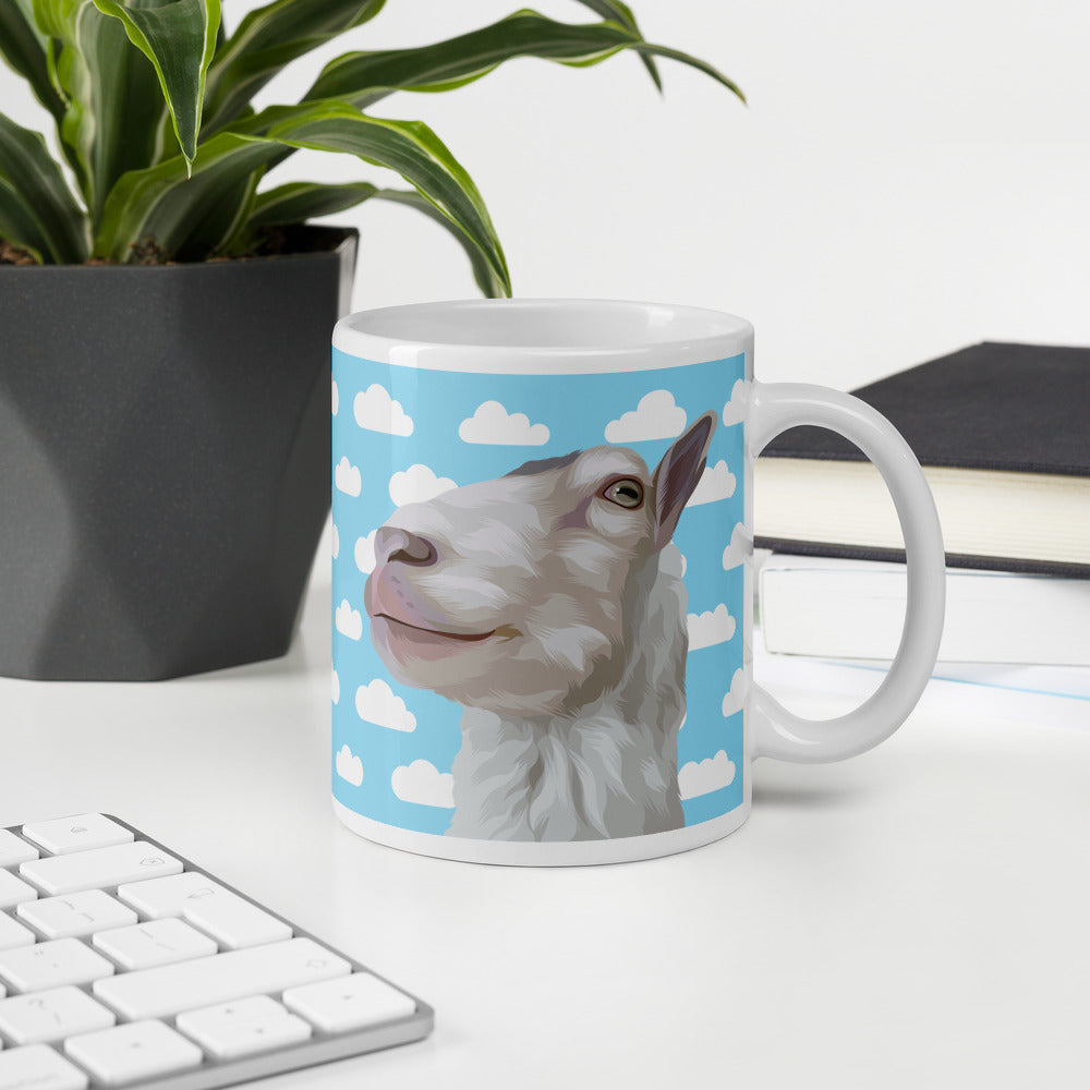 Custom Pet Art Mug with Pattern Background